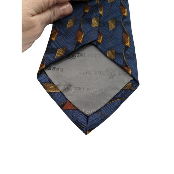ROBERT TALBOTT Handmade in USA Silk Neck Tie Men's Geometric Print NWT $65 MSRP - Picture 7 of 9